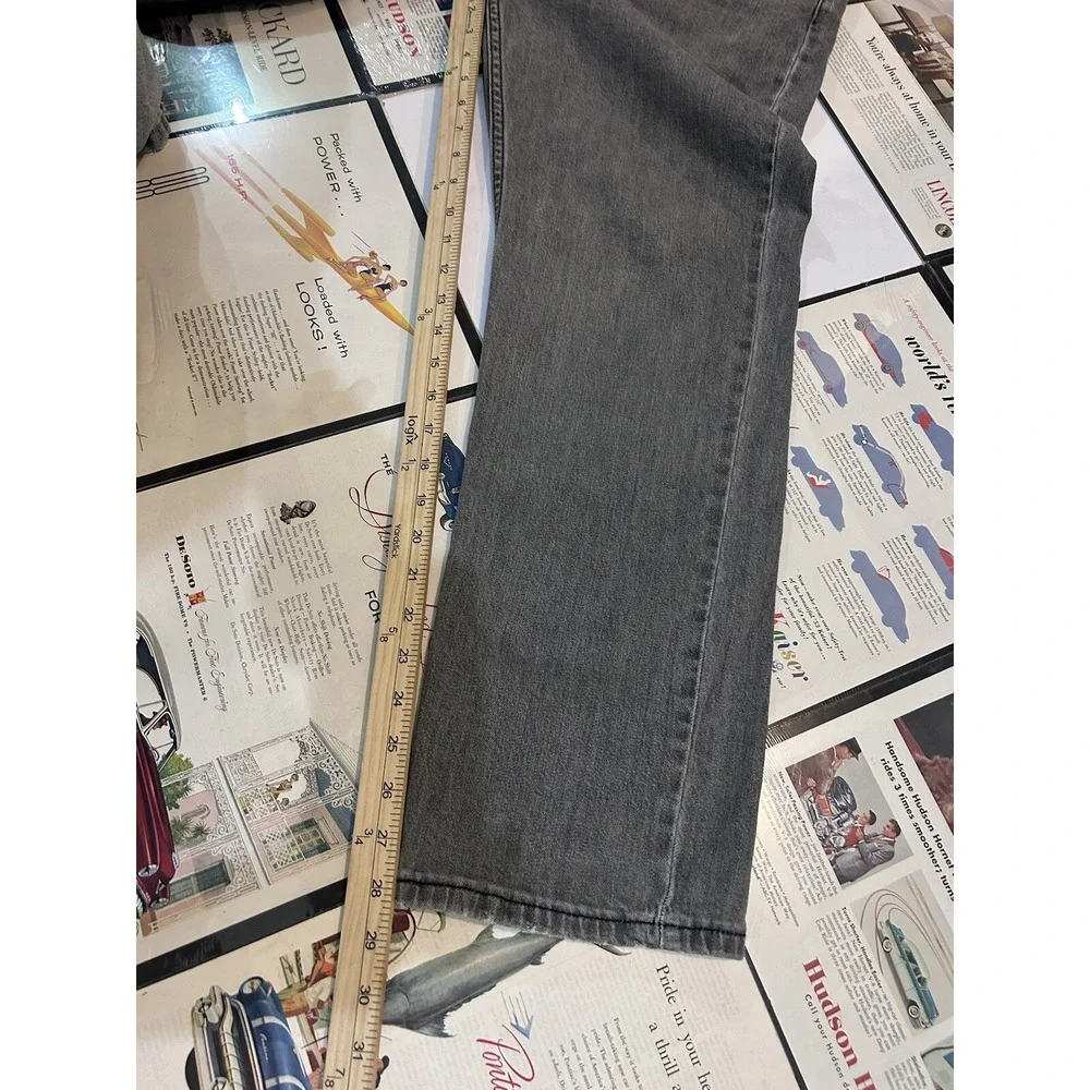 Levi's 514 Straight Fit Flex Jeans Men's 34x30 Light Gray Stretch Denim Pants